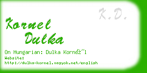 kornel dulka business card